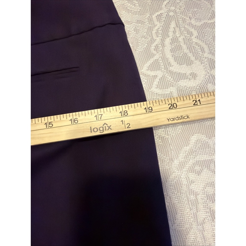 NWT ALFANI Womens Modern Straight Leg Comfort Waist 14P/W34/L27 Eggplant Dark - Picture 9 of 9